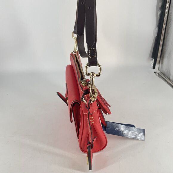 RARE DOONEY & BOURKE Red Saffiano Leather Tomato Dana Handbag - Picture 2 of 9